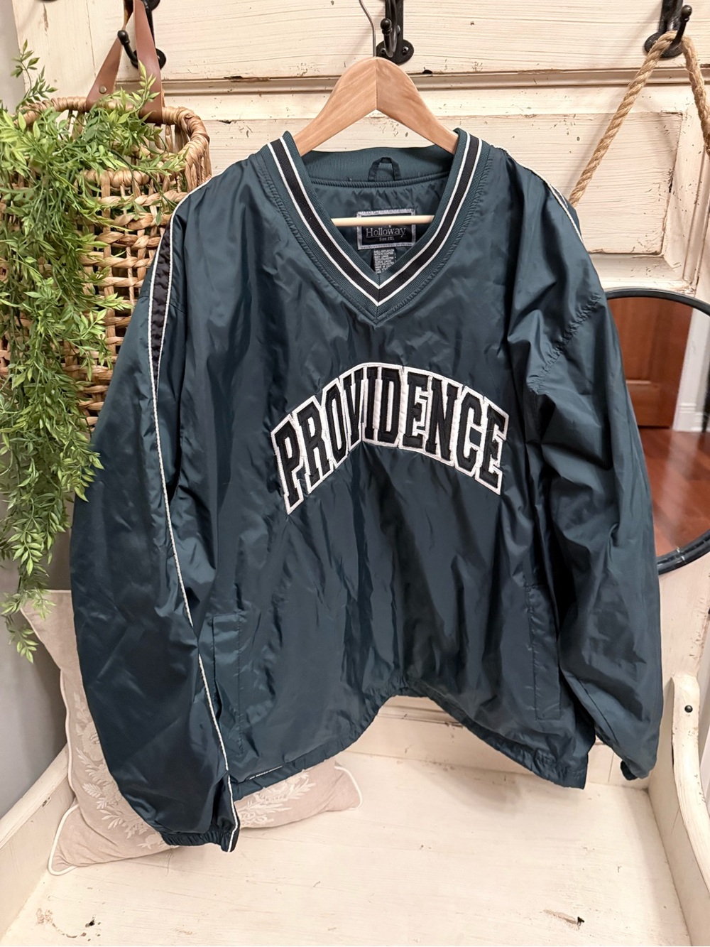 Vintage Providence Dark Teal Windbreaker Pullover